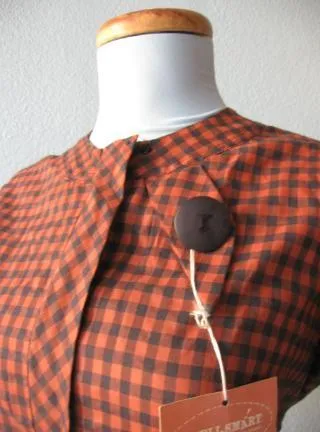 50s Day Dress  Plaid Checked Deadstock 60s Women's Vintage Simpli-Smart M/L VFG