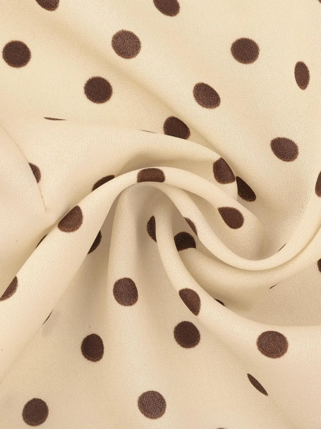 Allegra K Polka Dots Blouse for Women's Peter Pan Collar Bow Tie Neck Puff Sleeve Vintage Shirt Top