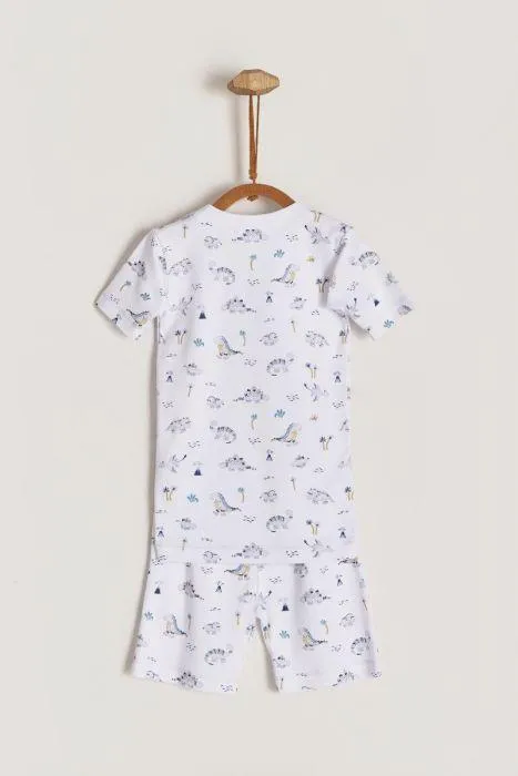 Babycottons Dino's Art Boy Short Sug Fit Pajama Set