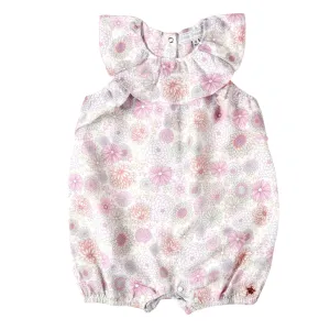 Belle | Girls Pink & Mauve Floral Playsuit