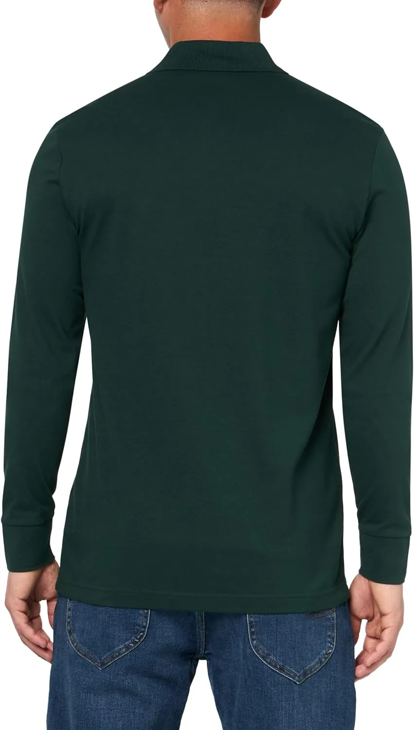 BOSS Men's Square Patch Logo Slim Fit Long Sleeve Polo Shirt