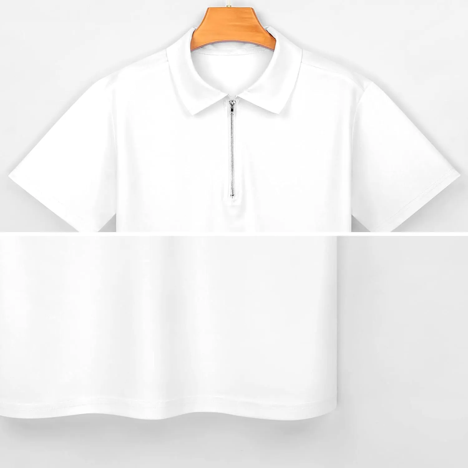 Bow Line Drawing Trendy Polo Shirts for Men Short Sleeve Lapel Collar Zipper T-Shirts Outdoor Sports