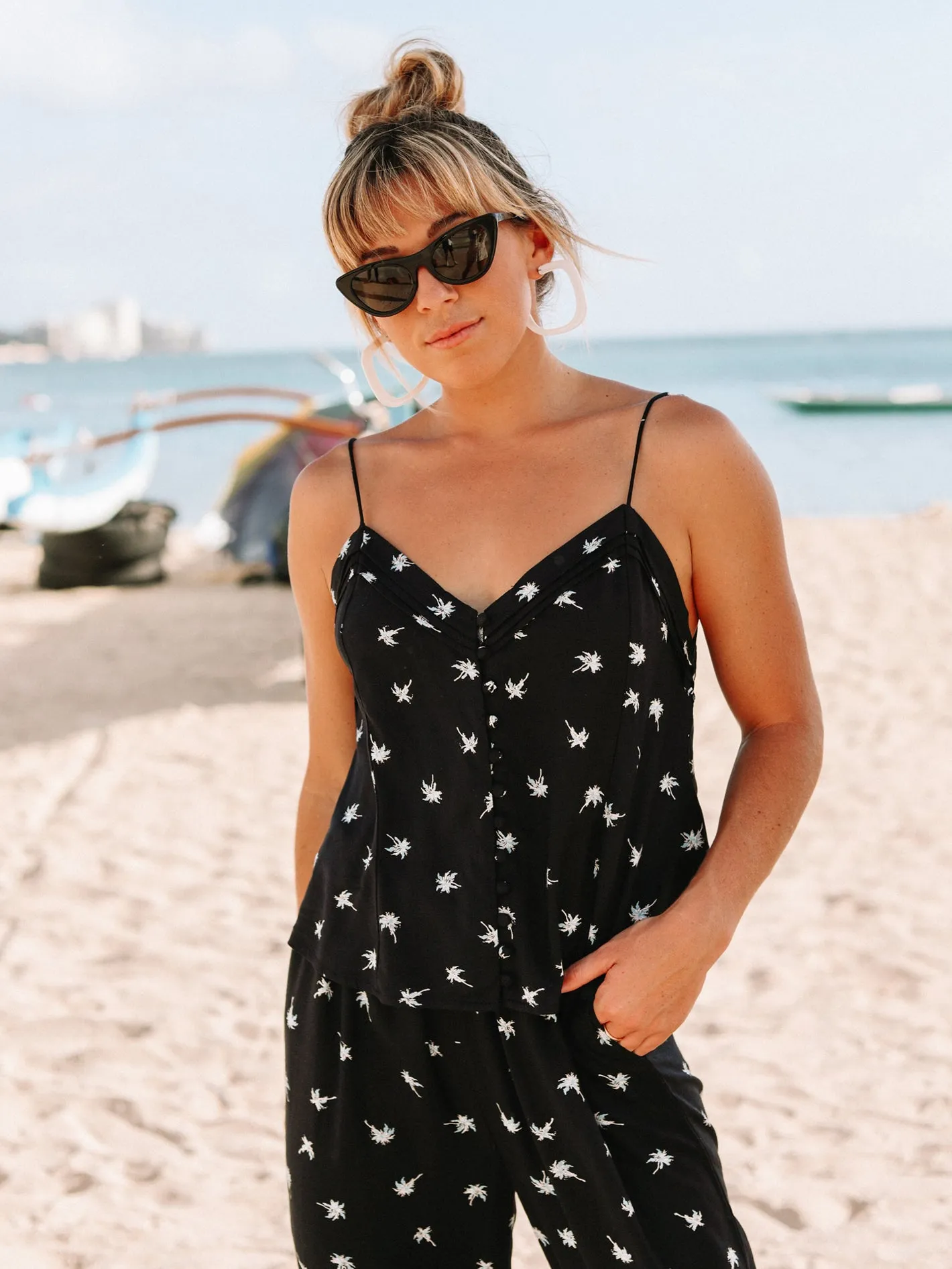 Coco Hey Bud Cami - Black Combo