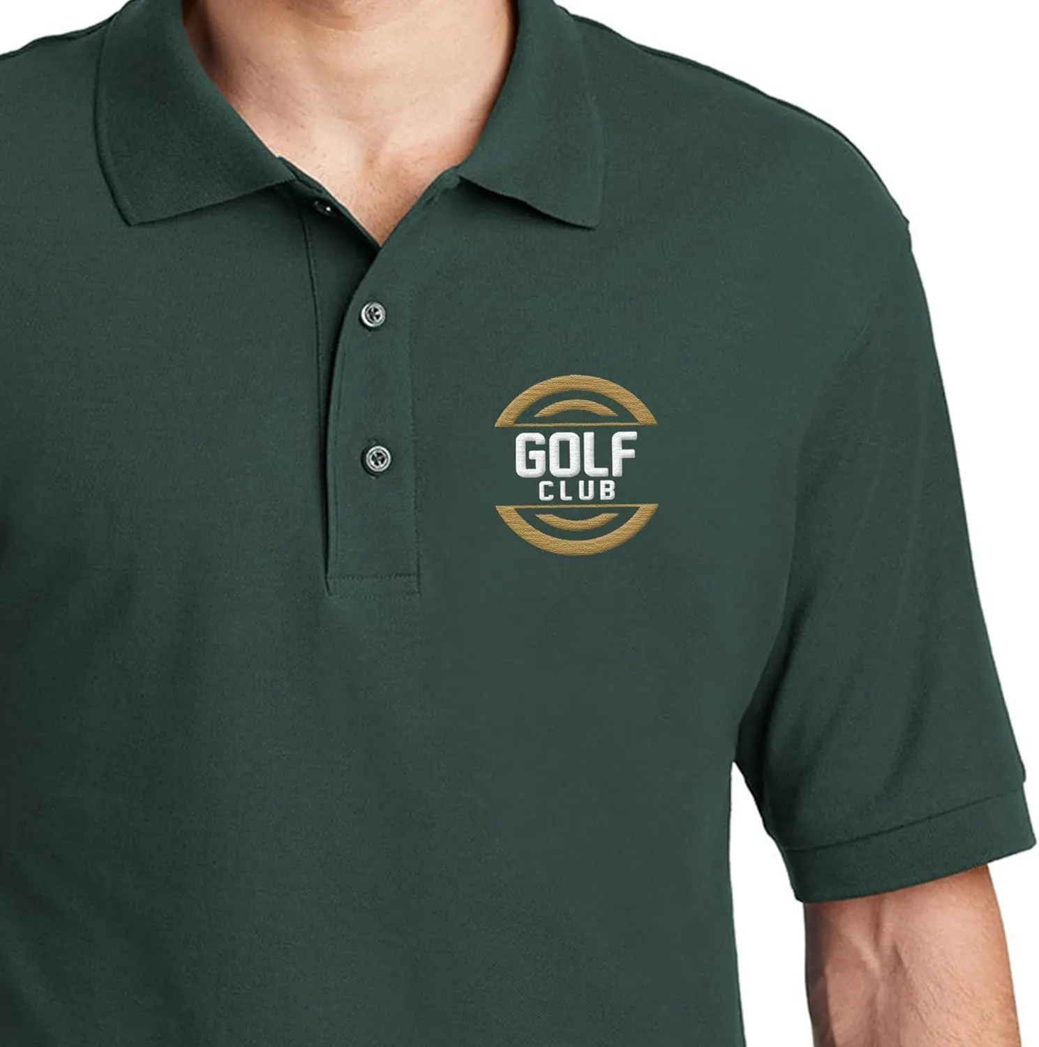 Custom Embroidered Polo Shirt for Men Personalized Embroidery Name Text Logo Golf Tee