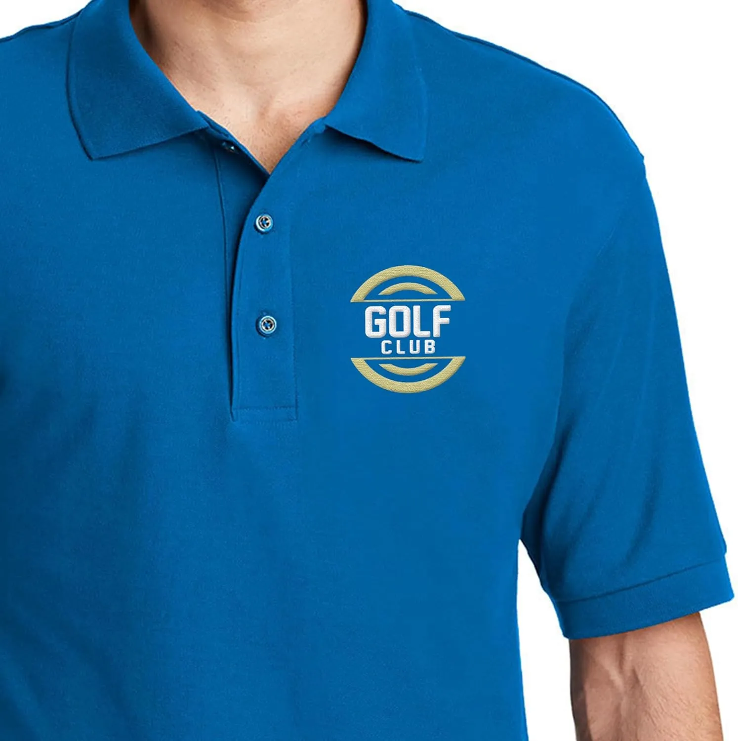 Custom Embroidered Polo Shirts for Men Personalized Embroidery Text Logo Name Company