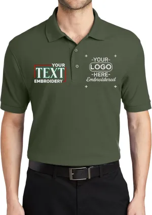 Custom Embroidered Polo Shirts for Men Personalized Embroidery Text Logo Name Company