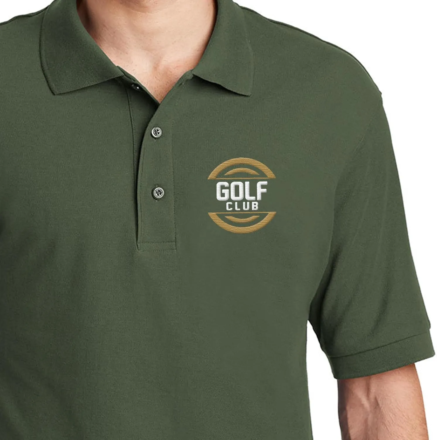 Custom Embroidered Polo Shirts for Men Personalized Embroidery Text Logo Name Company