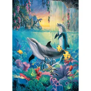 Dolphin  - Full Square Diamond - 50x40CM