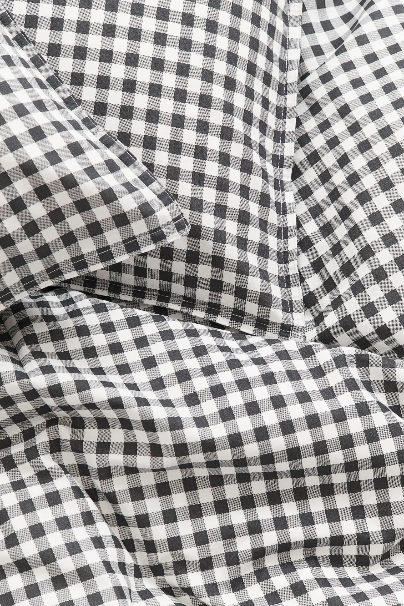 H&M Home Patterned double bedding set, dark gray