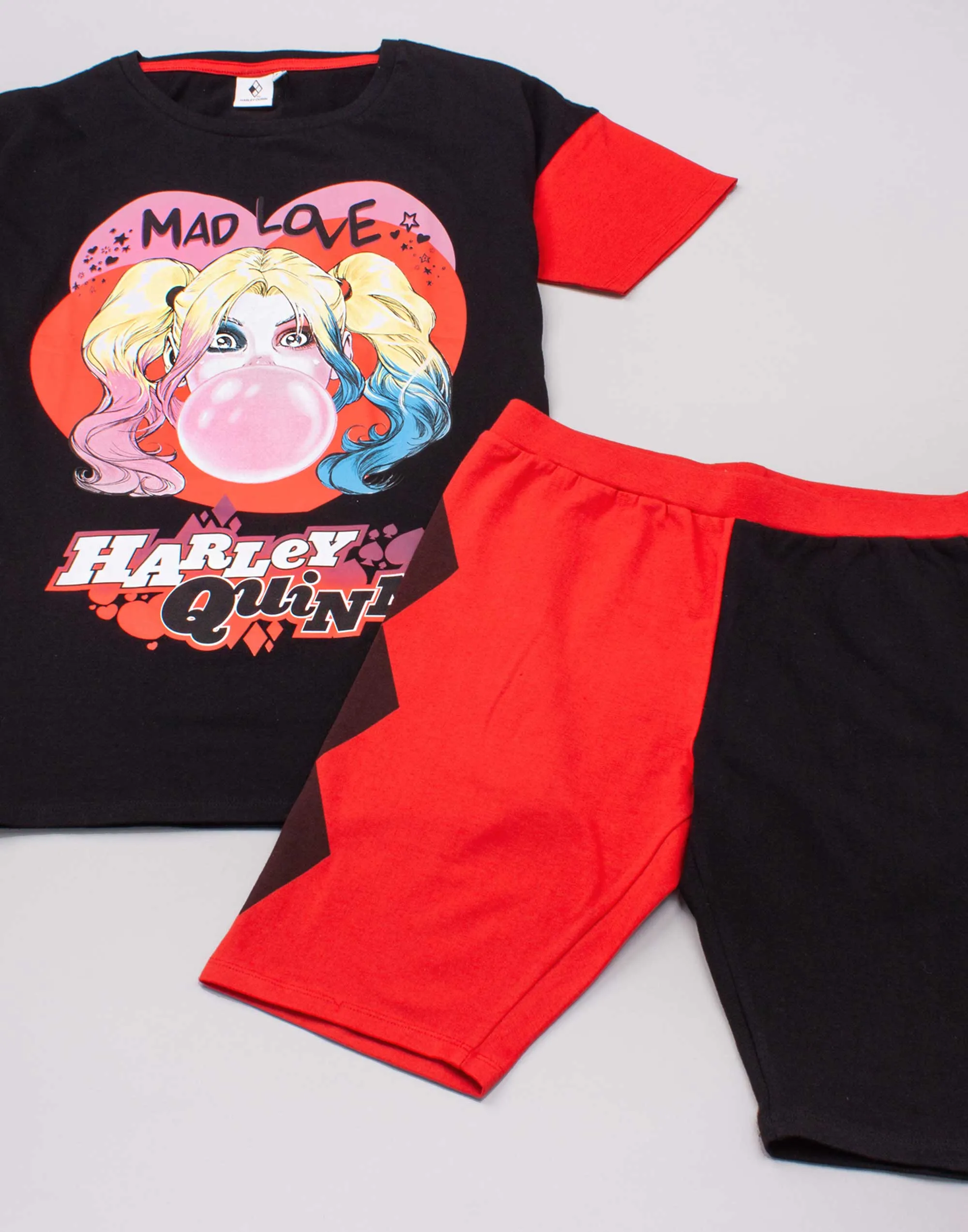 Harley Quinn Mad Love T-shirt & Cycling Short Womens Pyjama Set
