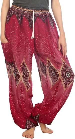 LOFBAZ Harem Pants for Women S-4XL Plus Yoga Boho Hippie Beach Travel Lounge PJs