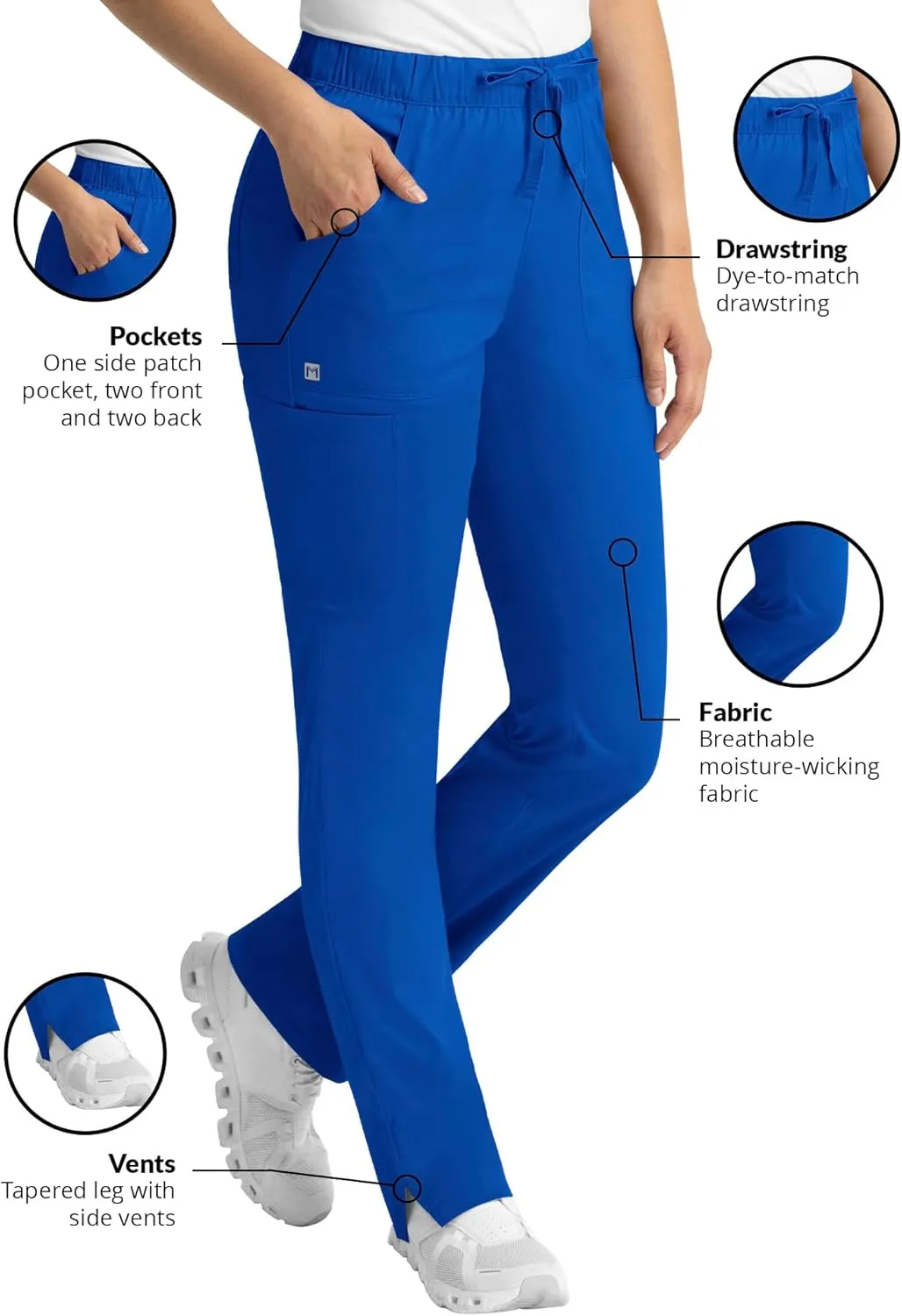 Maevn Matrix Full Elastic Waistband Cargo Scrub Pant