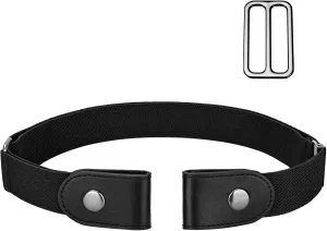 maikun No Buckle Women Men Stretch Belt, Invisible Elastic Belt for Jeans Pants Dresses
