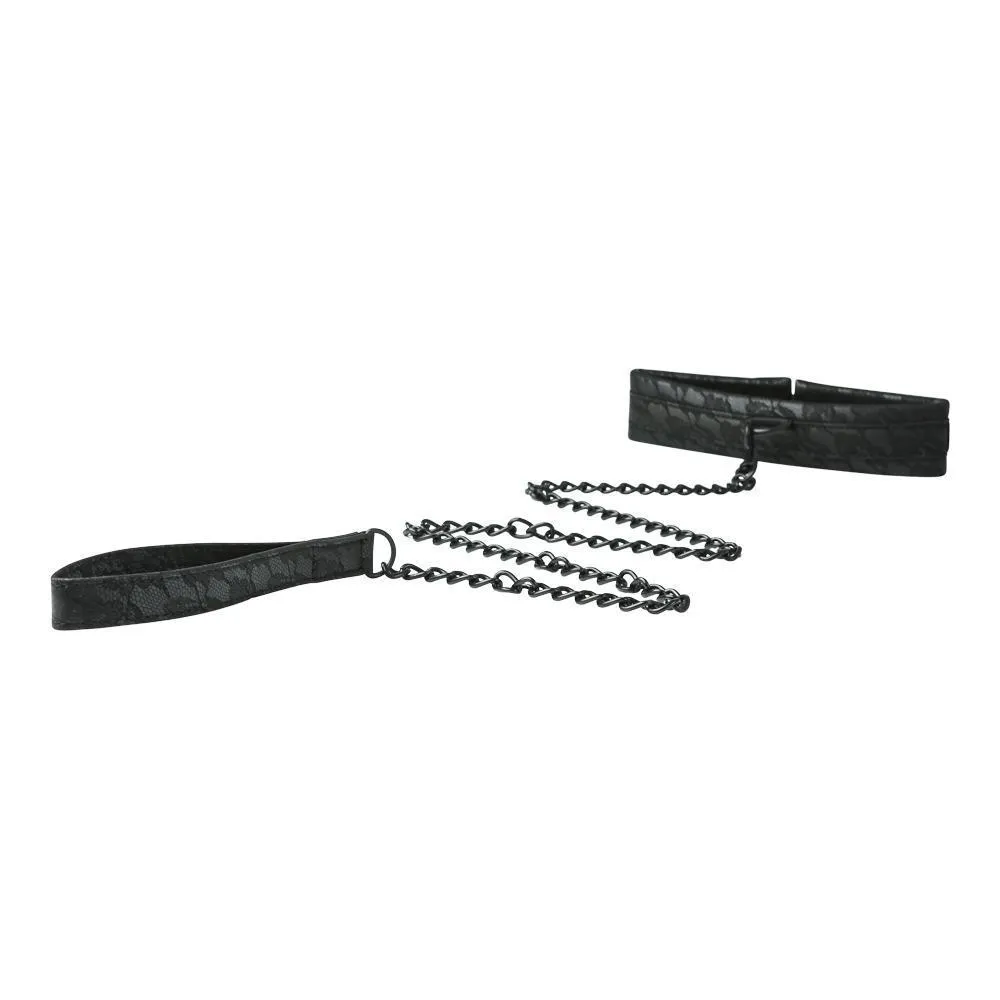 Midnight Lace Collar and Leash by Sportsheets