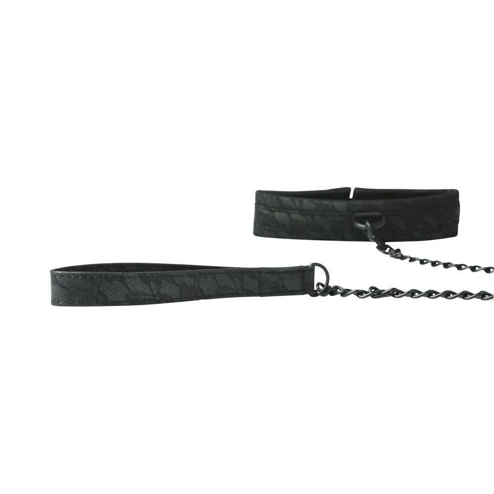 Midnight Lace Collar and Leash by Sportsheets