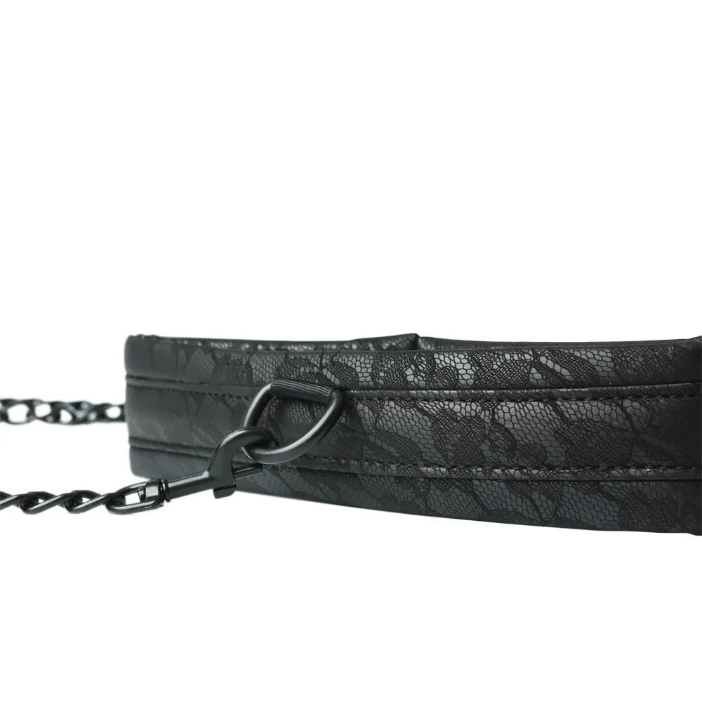 Midnight Lace Collar and Leash by Sportsheets
