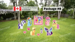 My Little Pony Signs Package – Little Pony 24” Tall   Decor (Total 10 or 11 pcs ) |Yard Sign Outdoor Lawn Decorations