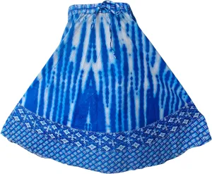 Rastogi Handicrafts Womens Bohemian Print Cotton Long Skirt Pareo Beach Wrap Cover up Elastic Waist One Size Waist 22"-39"