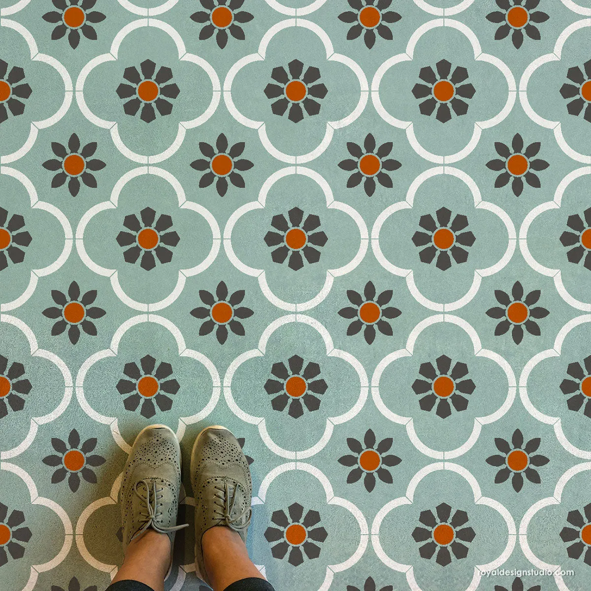 San Miguel Allover Tile Stencil