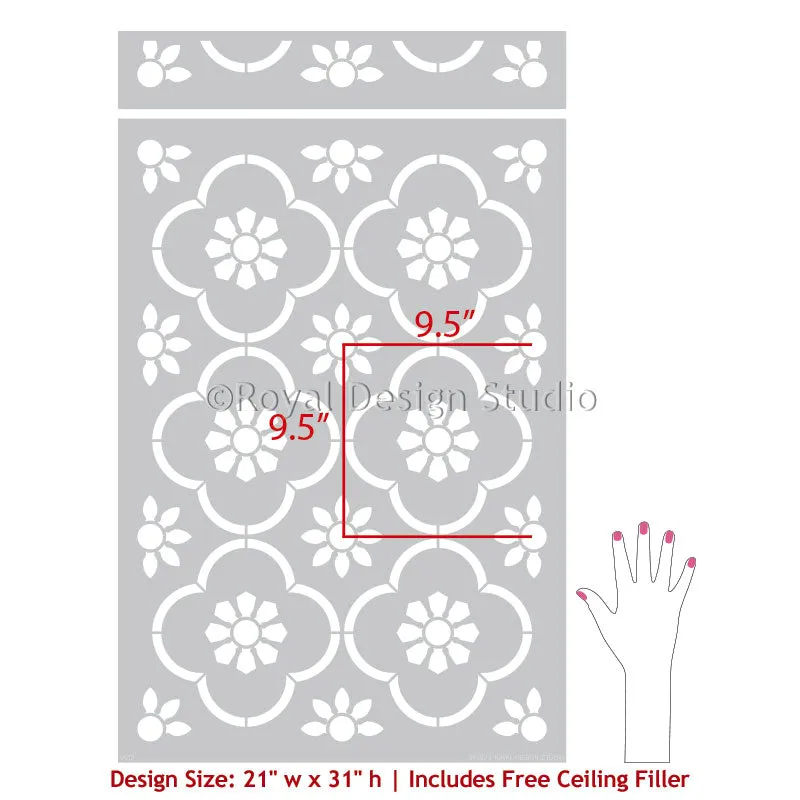 San Miguel Allover Tile Stencil