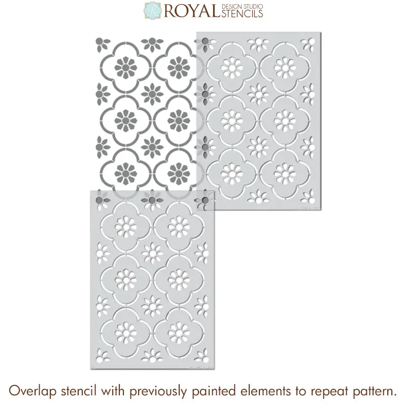 San Miguel Allover Tile Stencil