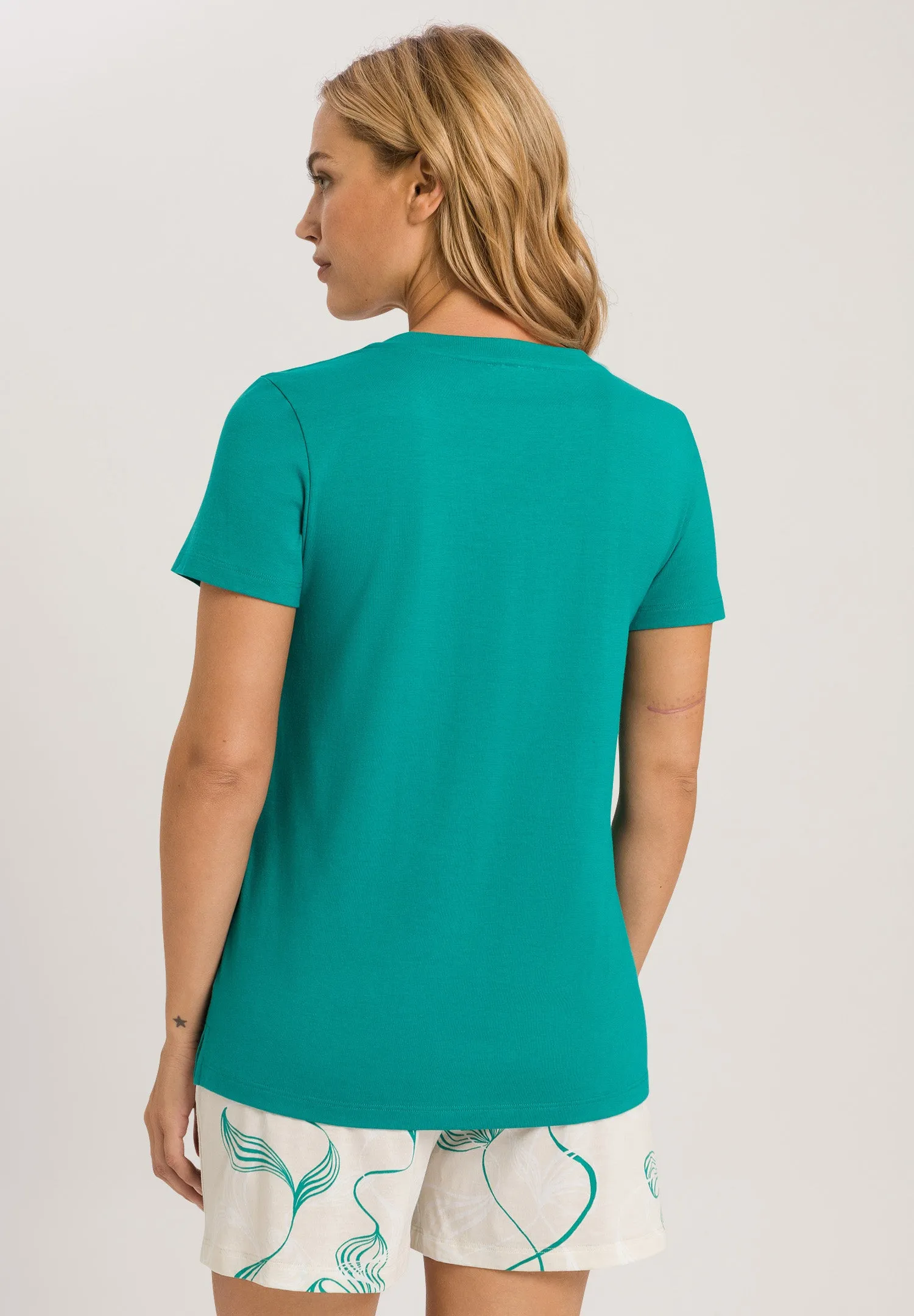 Sleep And Lounge V-Neck T-Shirt | Peacock 77876-2730