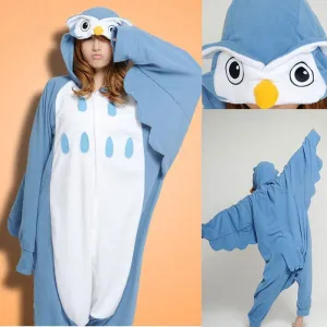 Steelblue Owl Onesies Hoodie Unisex Costume Kigurumi Pajamas