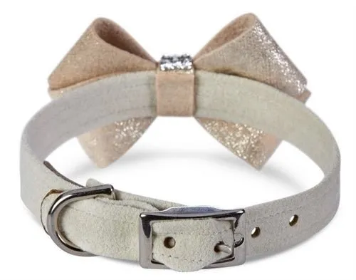 Susan Lanci Champagne Glitzerati Nouveau Bow Collar
