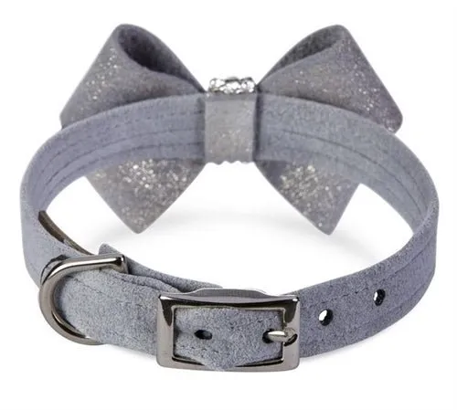 Susan Lanci Platinum Glitzerati Nouveau Bow Collar