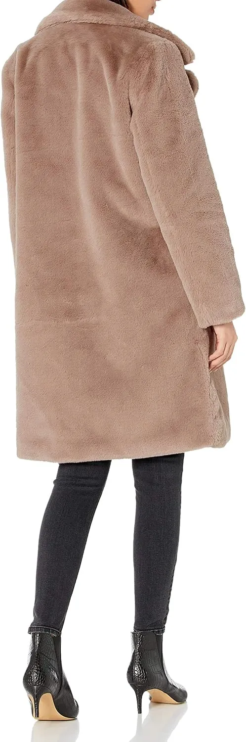 The Drop Women's Kiara Loose-Fit Long Faux Fur Coat