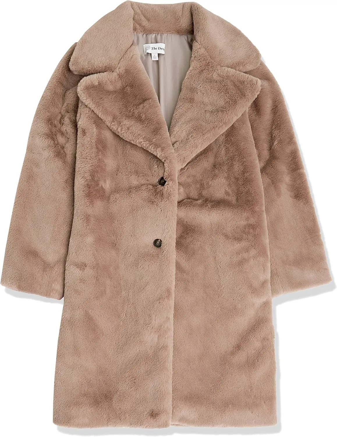 The Drop Women's Kiara Loose-Fit Long Faux Fur Coat